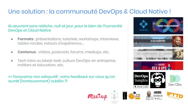 Page de présentation du talk Event Enix 11/03 : communauté francophone sur le DevOps et le Cloud Native